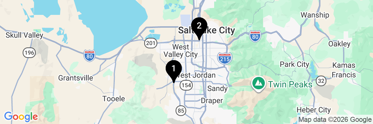 Map showing facility locations